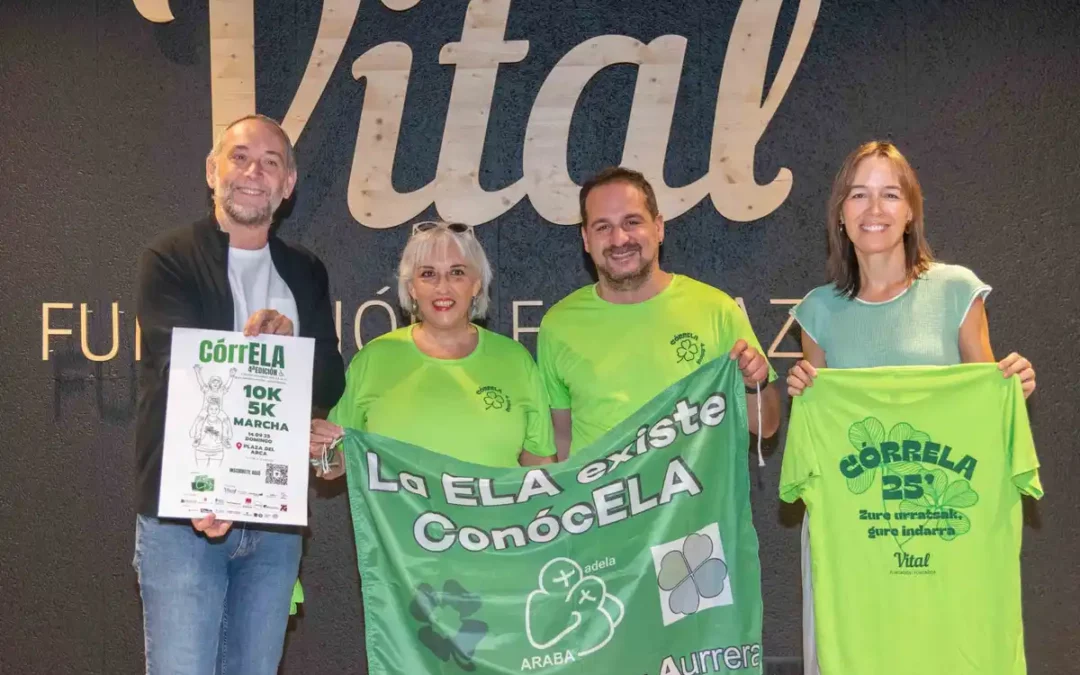La IV edición de CórrELA visibiliza el impacto de la ELA en Álava, donde se detectan 40 nuevos casos al año