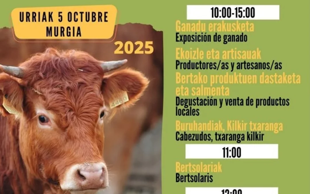 Murgia acoge el domingo la XXXI Feria Ganadera, Agrícola y Artesana de Zuia