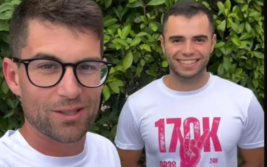 Bermeo-Oion: los 170 kilómetros de solidaridad de Izan y Jon Ander