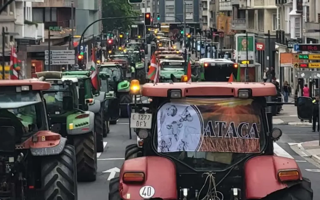 Manifestación contra Mercosur en Vitoria el 21 de febrero