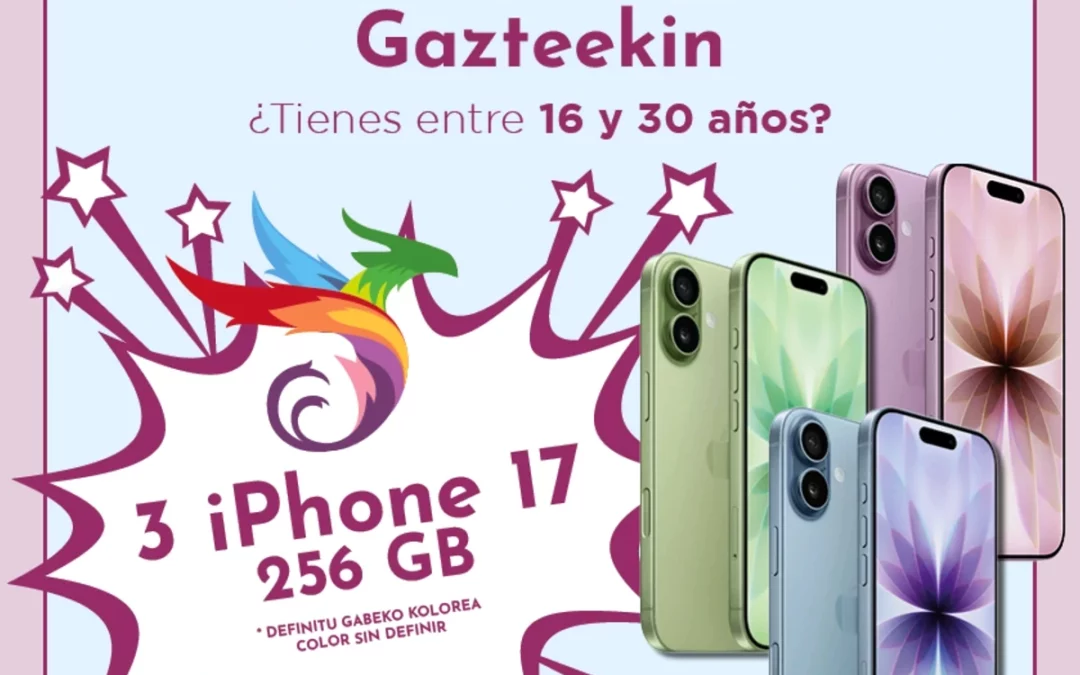 Amurrio sortea tres iPhone 17 entre los jóvenes de la localidad