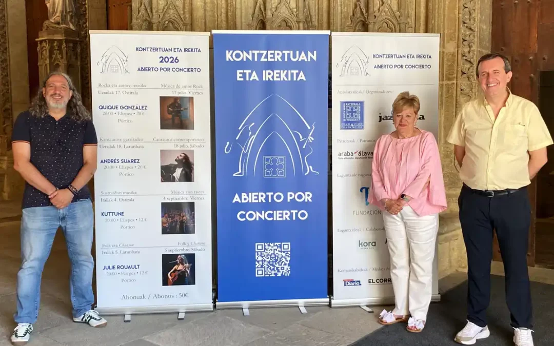 Quique González, Andrés Suárez, Kuttune y Julie Rouault actuarán este verano en la Catedral de Santa María de Vitoria-Gasteiz