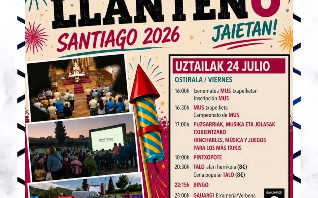 Música, gastronomía y deporte en las fiestas de Llanteno, Larrinbe y Lantarón: los programas