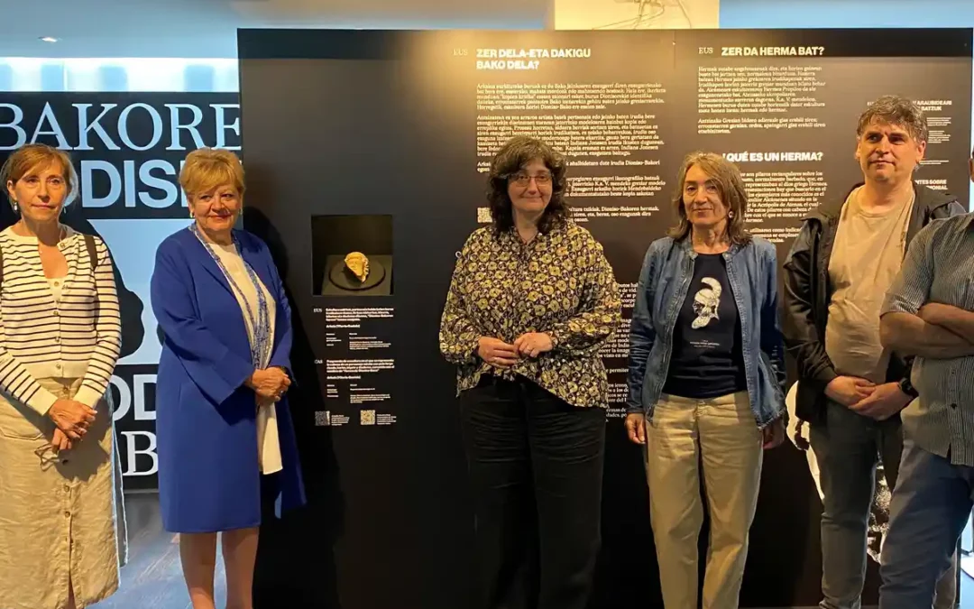 La Cabeza de Baco de Arkaia se expone por primera vez en el Museo Bibat de Vitoria-Gasteiz