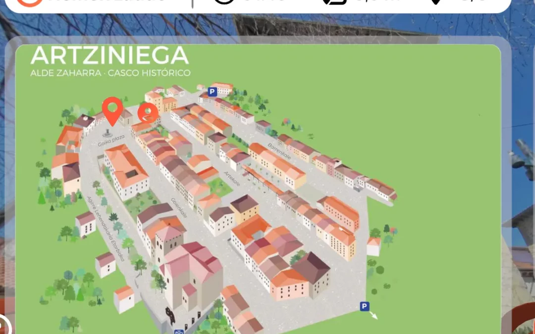 Artziniega estrena una ruta turística inmersiva para descubrir siete de sus principales monumentos con el móvil