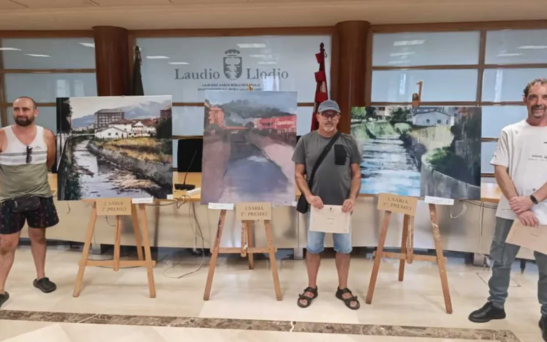 José Reyes Ramos gana el Concurso de Pintura al Aire Libre de las fiestas de Laudio