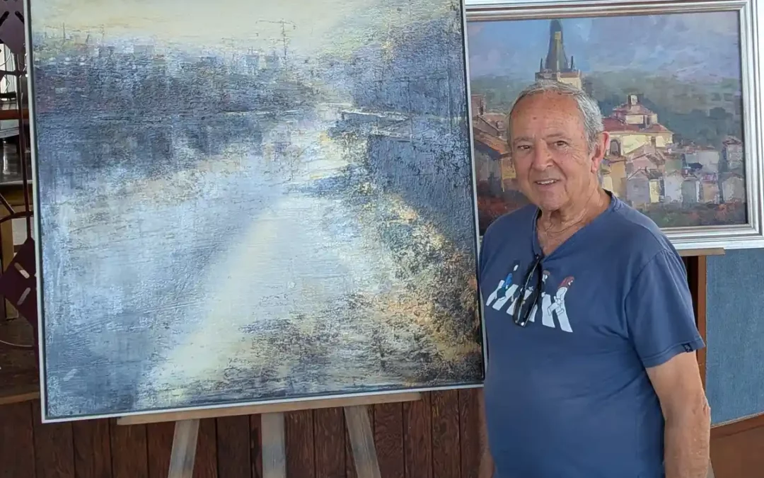 El Hotel El Portal de La Rioja acoge la pintura matérica de Guillermo Gago con una exposición en Briñas