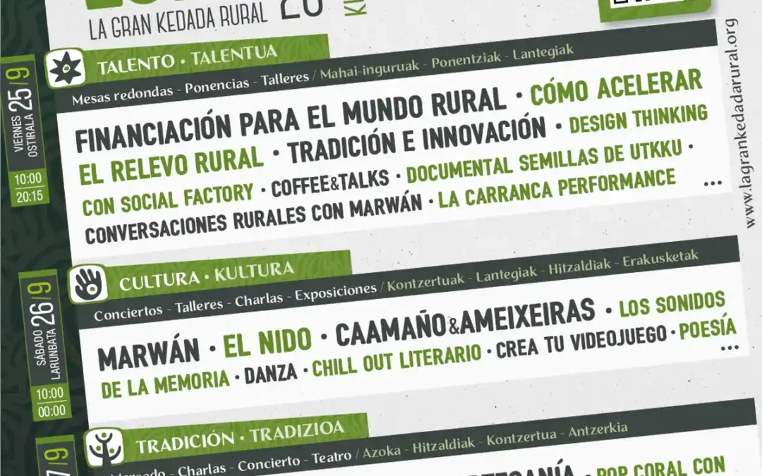 La Gran Kedada Rural reúne este fin de semana en Kuartango más de 40 actividades, conciertos y una feria gratuita