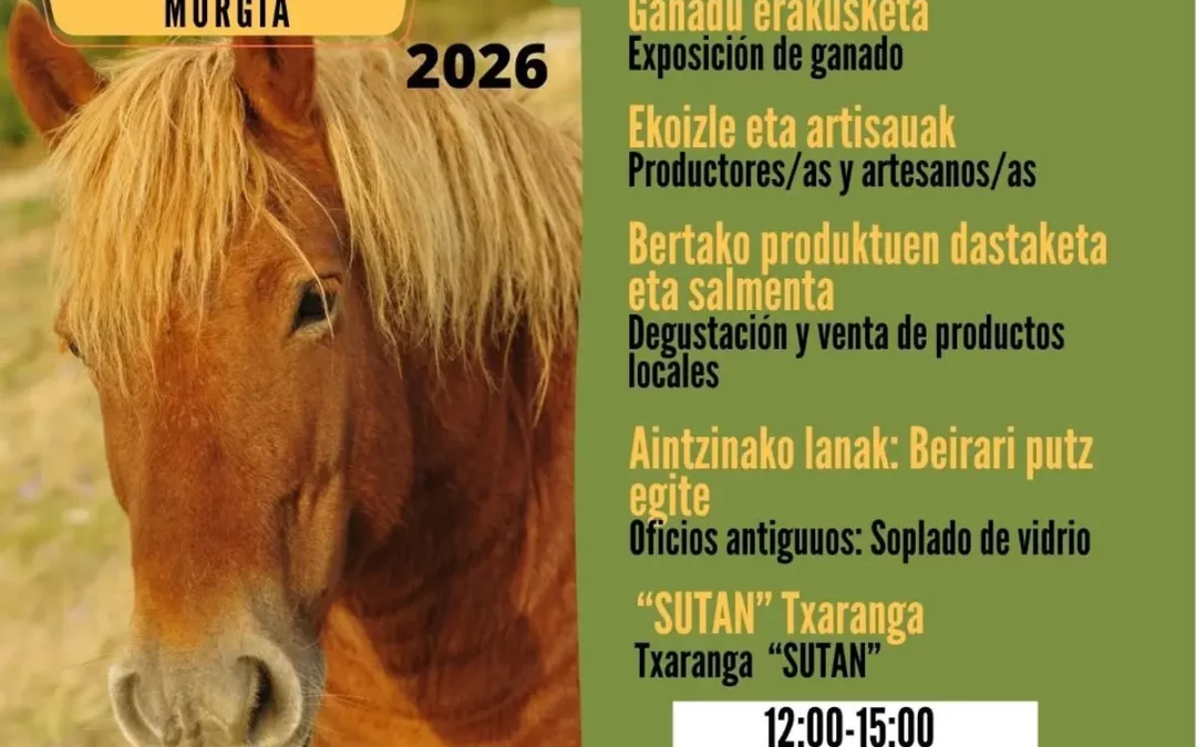 La Feria Ganadera, Agrícola y Artesana de Zuia reunirá ganado, producto local y artesanía el 4 de octubre en Murgia