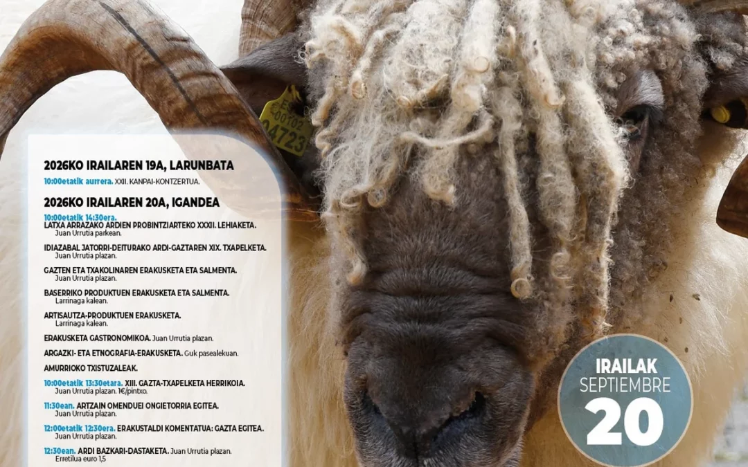 Amurrio celebrará el Artzain Eguna el 20 de septiembre con pastores, quesos y perros pastor