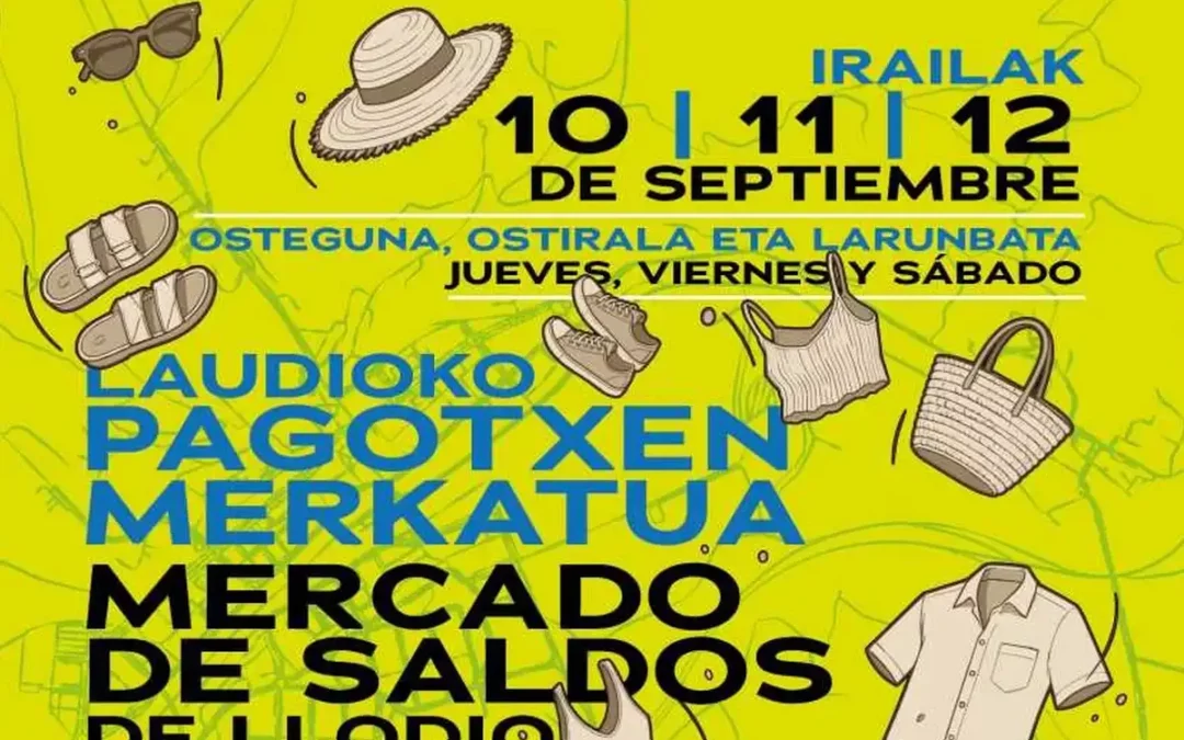 El Mercado de Saldos de Laudio vuelve con 26 comercios y dos vales de 100 euros