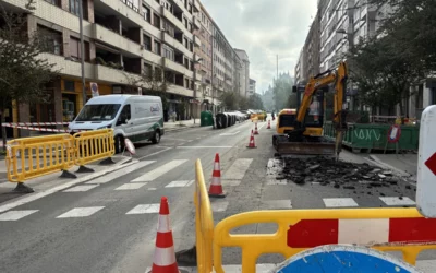 Las obras del tranvía a Zabalgana llegan al centro de Vitoria; empiezan los trabajos en Adriano VI