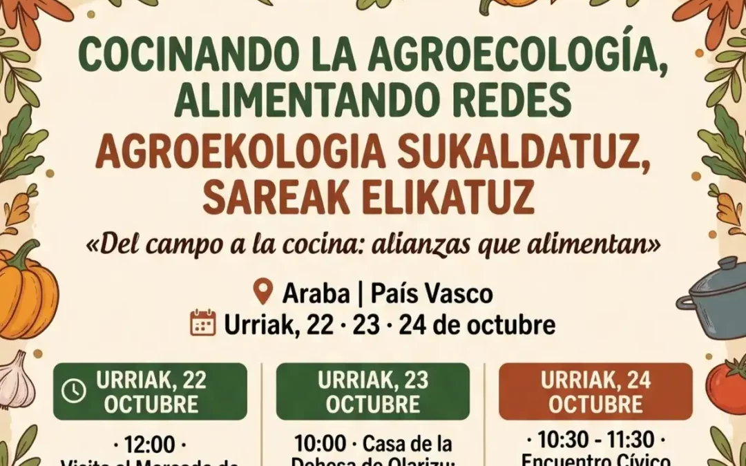 Álava reunirá a medio centenar de productores agroecológicos y cocineros de Italia, Portugal y otras comunidades