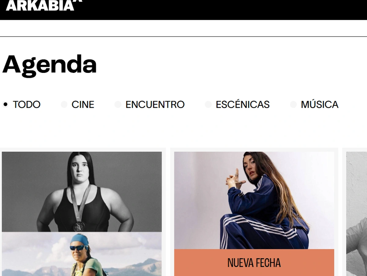 Nueva página web de Arkabia Captura de pantalla de la nueva página web de Arkabia, espacio cultural de Fundación Vital en Vitoria-Gasteiz